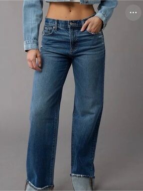High-Rise Stovepipe Wide Leg Jeans | American Eagle